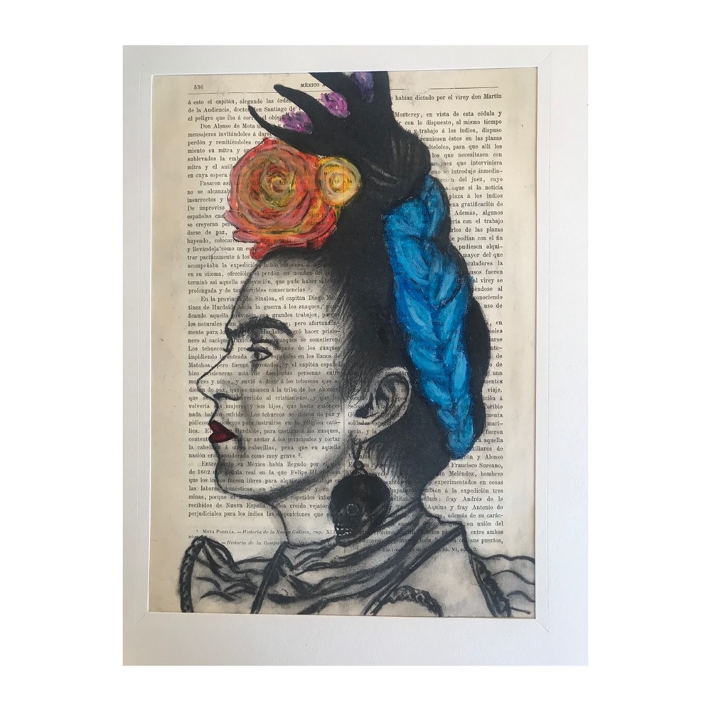 Original Beautiful Frida Khalo portrait